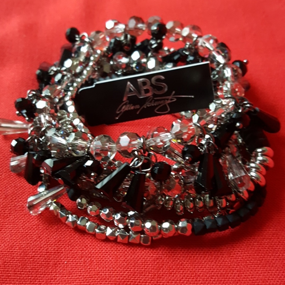 ABS ALLEN SCHWARTZ BEADED STRETCH BRACELET SET 6PC